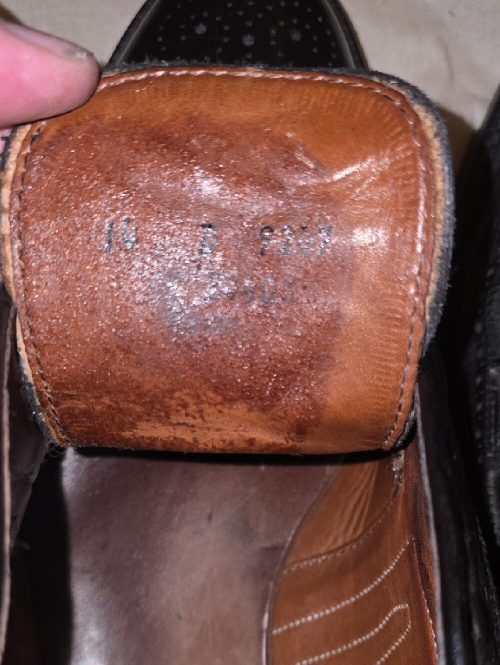 Allen Edmonds Black Leather Wingtip Oxfords - Picture 6 of 7